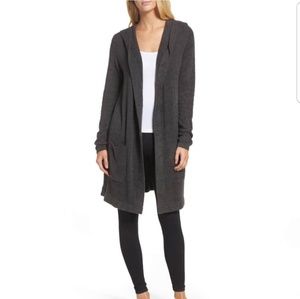 Barefoot Dreams Cozychic Lite Hooded Cardigan Med